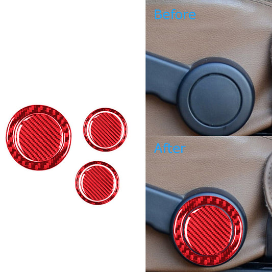 Red Carbon Fiber Electric for Seat Adjust Cover Trim for Jeep for Wrangler JK 2011-2017