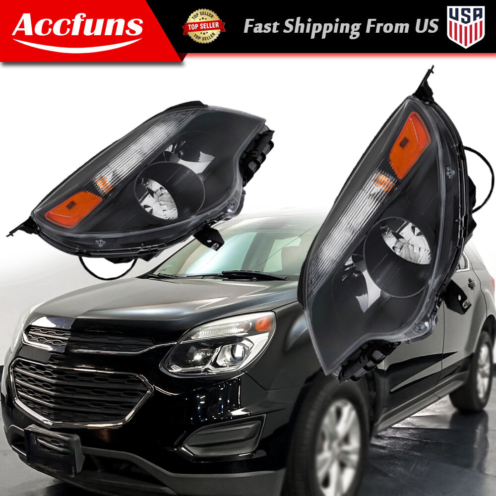 Suitable for 11-15 Equinox headlight assembly LH + right-hand halogen with lens - n