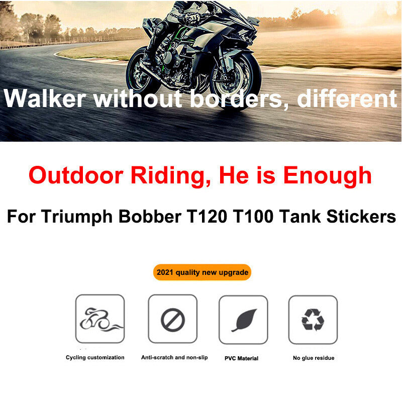 Motorcycle Tank Knee Pad Gas Knee Protector Sticker for Triumph Bobber T120 T100