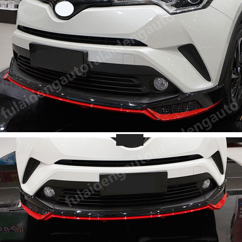 3*for Toyota C-HR CHR 2018-2019 Red Front Bumper Lip Surround Molding Cover Trim Q