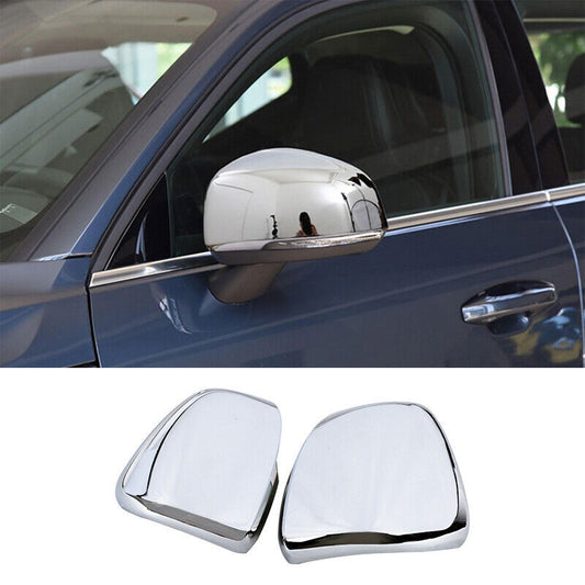 2X for Volvo XC40 2019-2022 Chrome Exterior Rear View Mirror Wing Cover Trim Cap