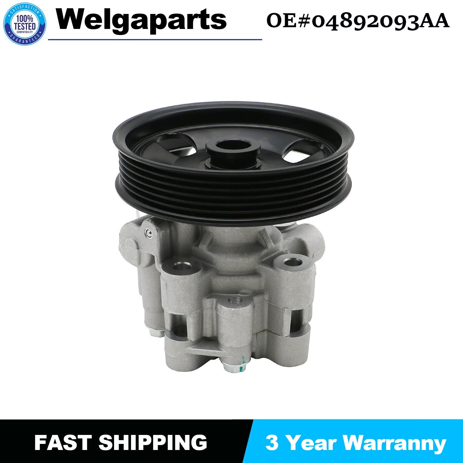 1PC for Dodge for Chrysler Aluminum New Power Steering Pump  Pulley 04892093AA