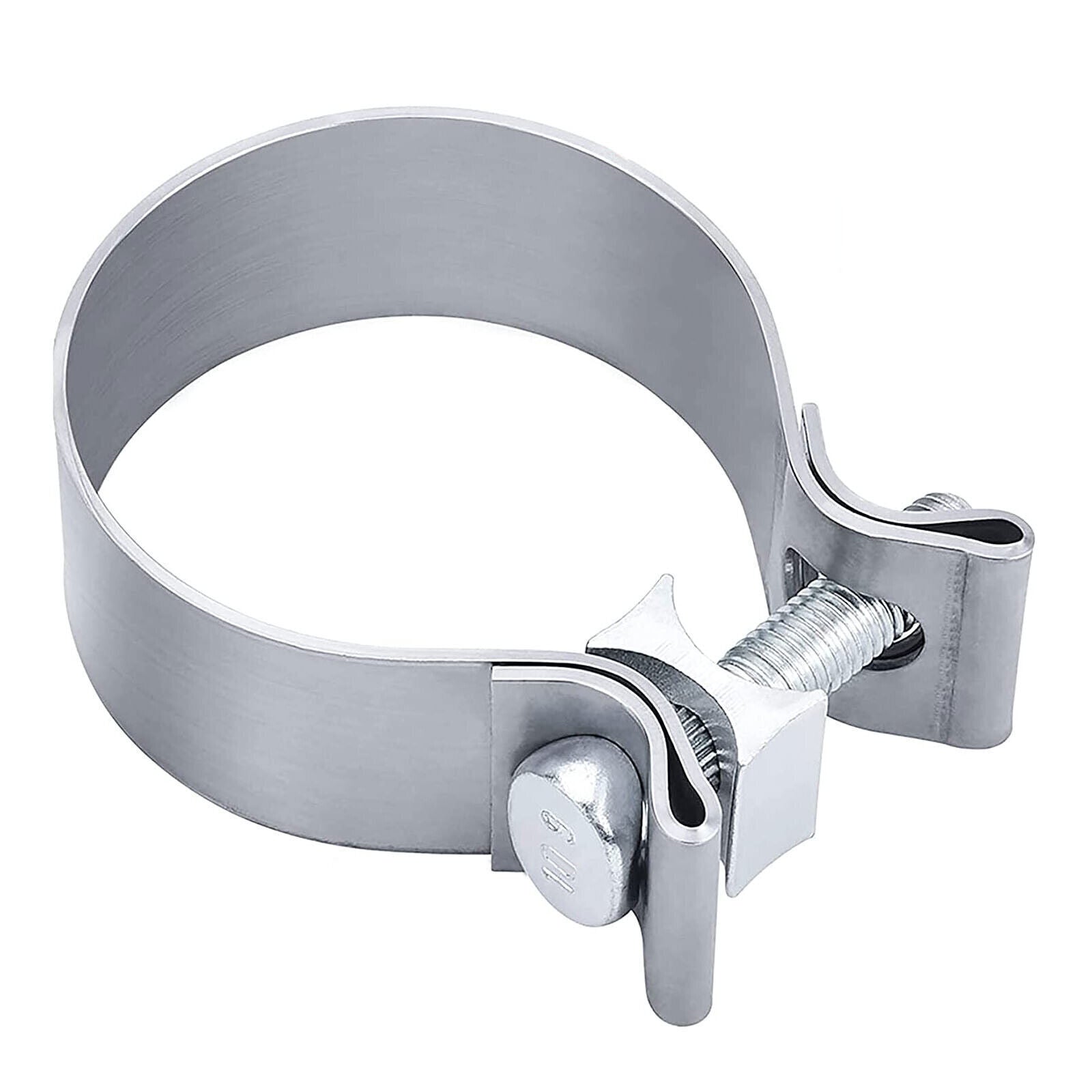 2-Pack 2.5-inch Exhaust Clip Narrow Band Muffler Clip Stainless Steel Watch Strap