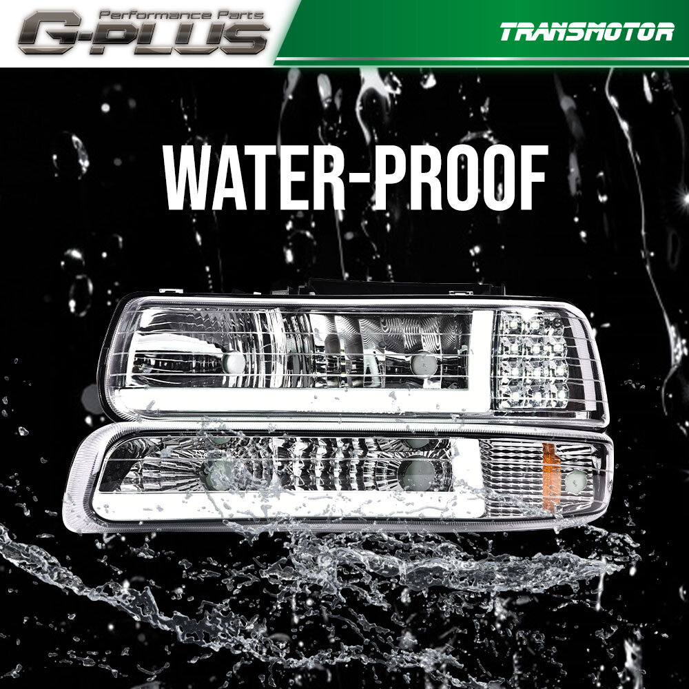 99-02 for Silverado/00-06 Suburban Tahoe LED BAR DRL- v