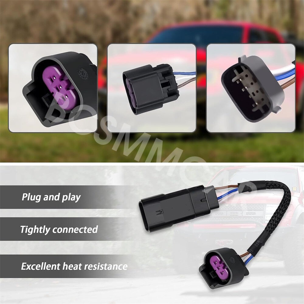 Car LED Headlight Adapter Cable 2Pcs Accessories Fit for Ford F-150 2009-2014 Q
