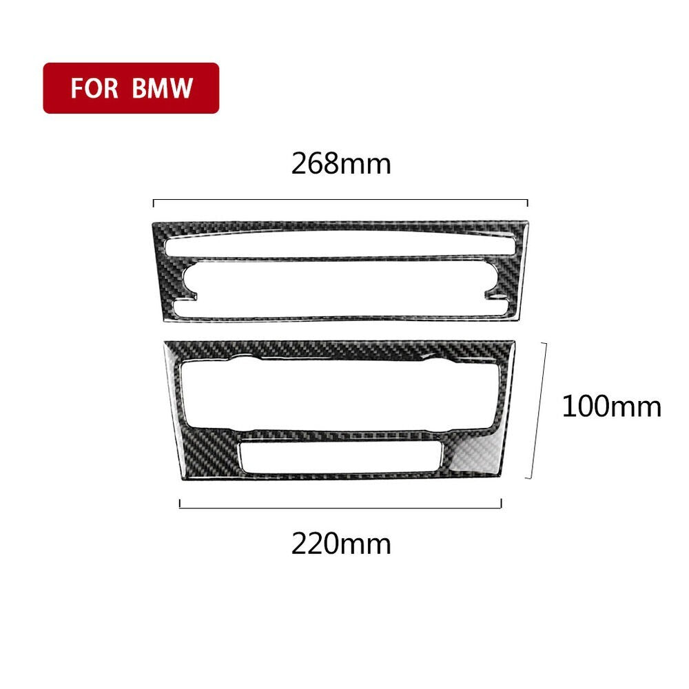 Carbon Fiber Air conditioning CD control Panel Trim For E90 3- 05-2012 n