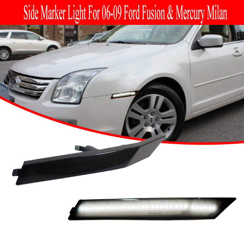 [Plug and Play] White Front Side Marker Lights for 06-09 for Fusion and for Mercury Milan - v