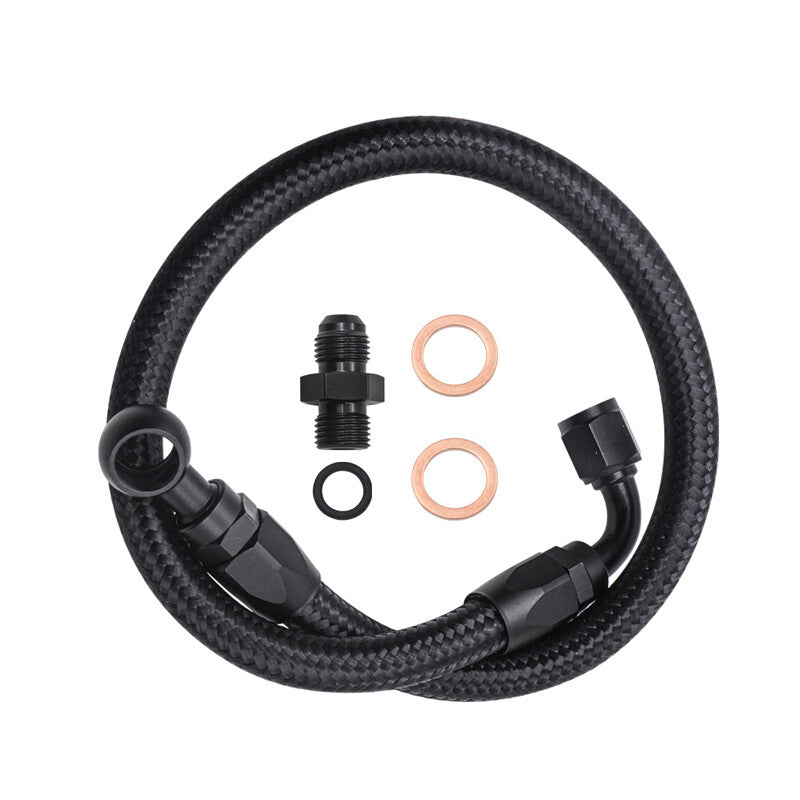 Automotive braided fuel line hose adapter accessories nylon stainless steel universal