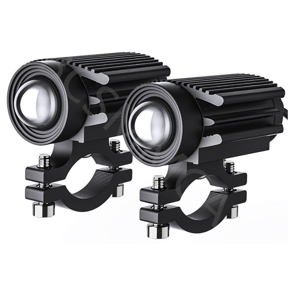 LED Motorcycle Headlight Spotlight Working Fog Lights White Yellow Waterproof