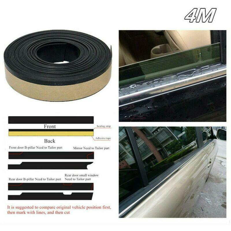 Rubber automotive side window seals and rain covers, universal 1x13ft - n