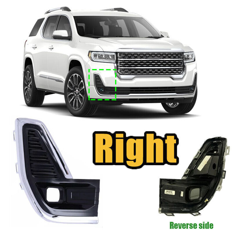 for GMC Acadia 2020 2021 2022 Right Front Bumper Fog Light Grille Cover