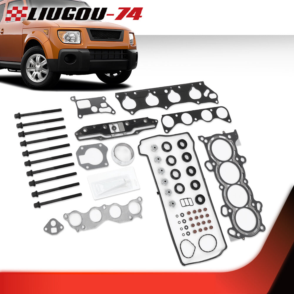 Head Gasket Kit Bolt Fit for 2003 - 2006 for Honda Accord Components 24L DOHC- v