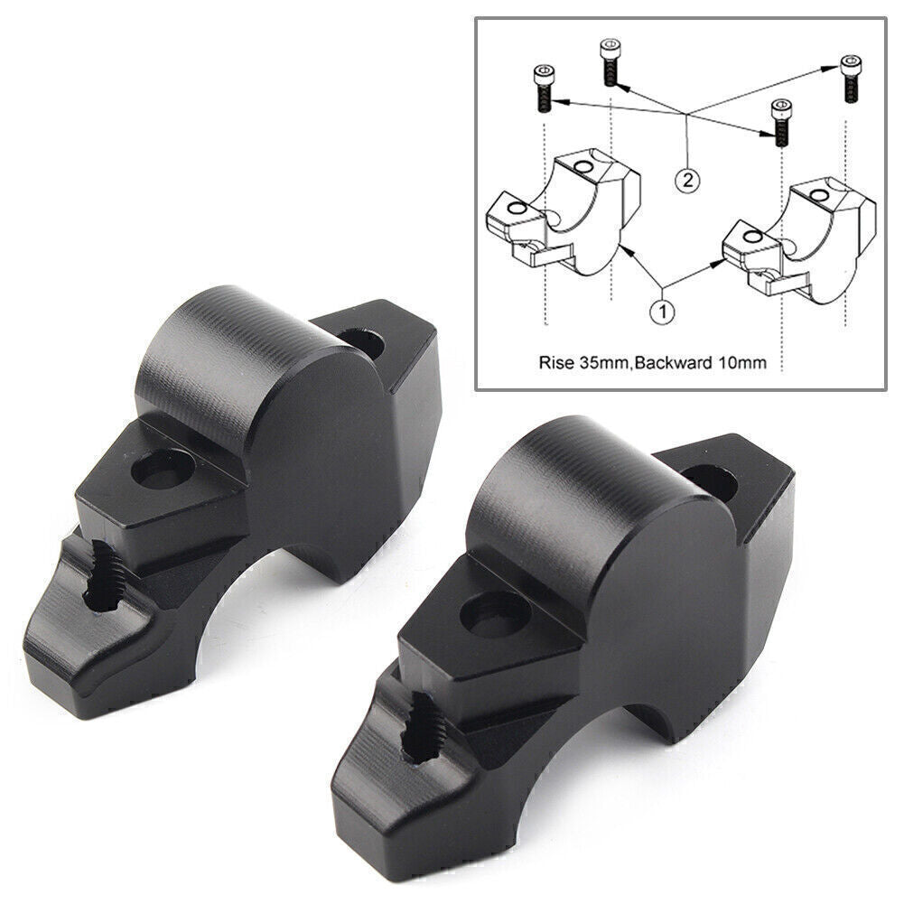 Motorcycle Handle Clamp Handlebar Riser Bar Fit for Honda XADV-750 2017-2019 Black Q