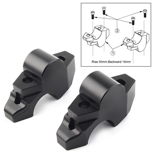 Motorcycle Handle Clamp Handlebar Riser Bar Fit for Honda XADV-750 2017-2019 Black Q