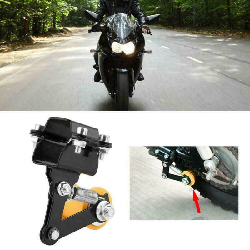 Universal Motorcycle Chain Tensioner Adjuster Roller Bike Chain Regulator Slider Q