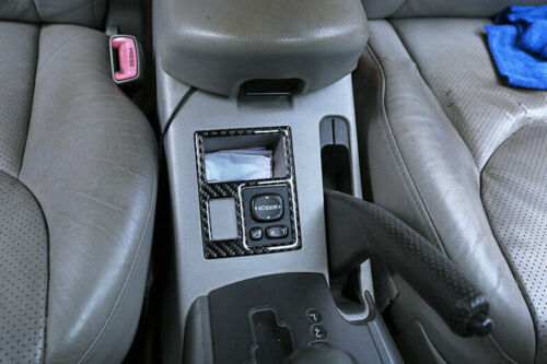 Carbon Fiber Rearview Mirror Button Frame Cover Trim For RAV4 2006-2013 v