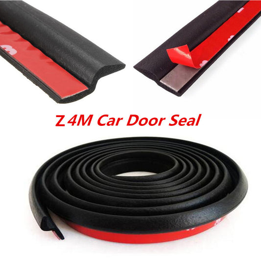 Car Suv Door 4M Weatherstrip Z-shape Rubber Seal Weather Strip Soundproofed Pad