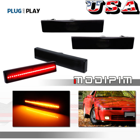 Pack Front Rear Left Right Side Marker Lights For 1986-92 for Supra MK3 A70 v