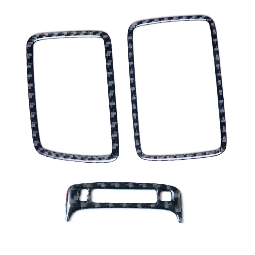 Red Carbon Fiber Central Air Outlet Cover Trim For Silverado for GMC for SIERRA 2014-18 v