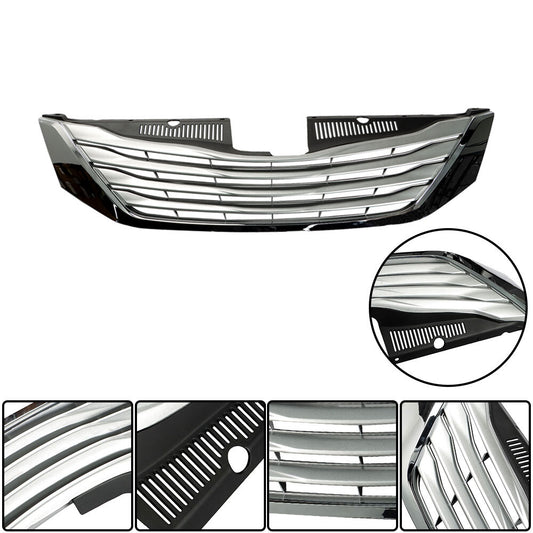 Grille bumper package for 2011-14 for Sienna for Mini with chrome black mesh plastic. n