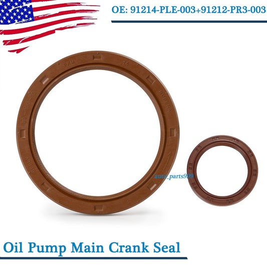 new B- DOHC VTEC front and rear main crank seals for Honda for ACURA oil pumps - n