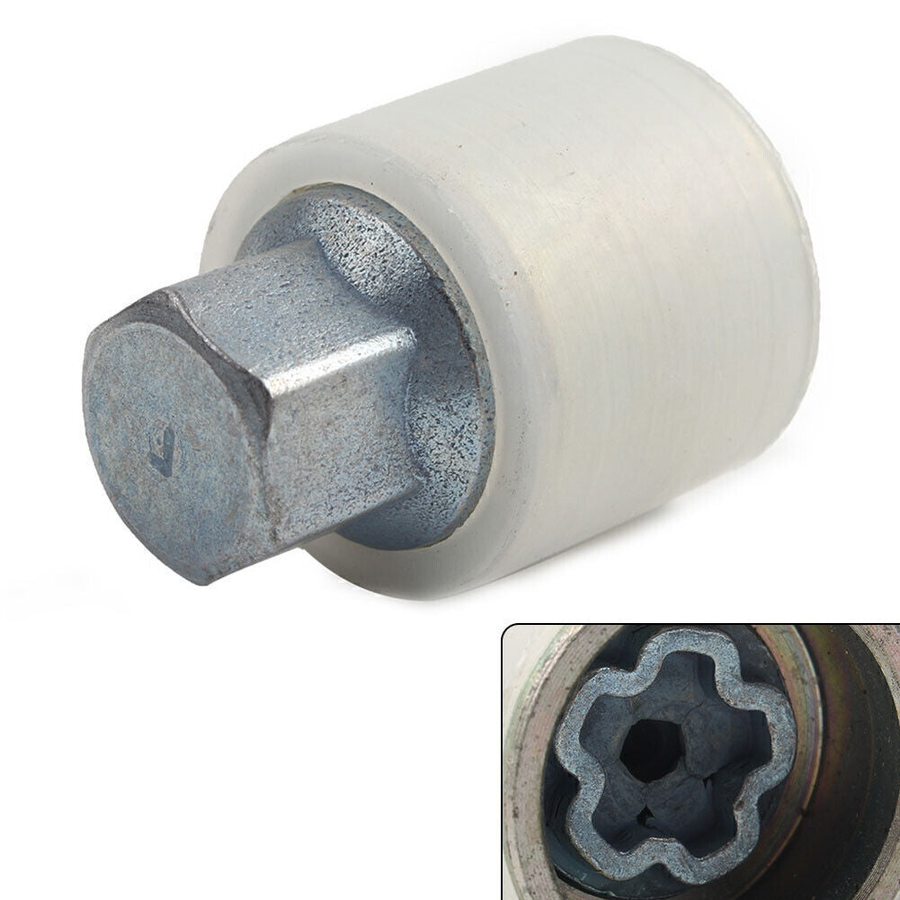 1x Locking Wheel Nut Key Bolt Letter L for Audi Chrome-molybdenum Steel Car