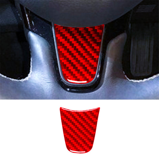 Red carbon fiber interior steering wheel chin cover trim available on for Chrysler 200