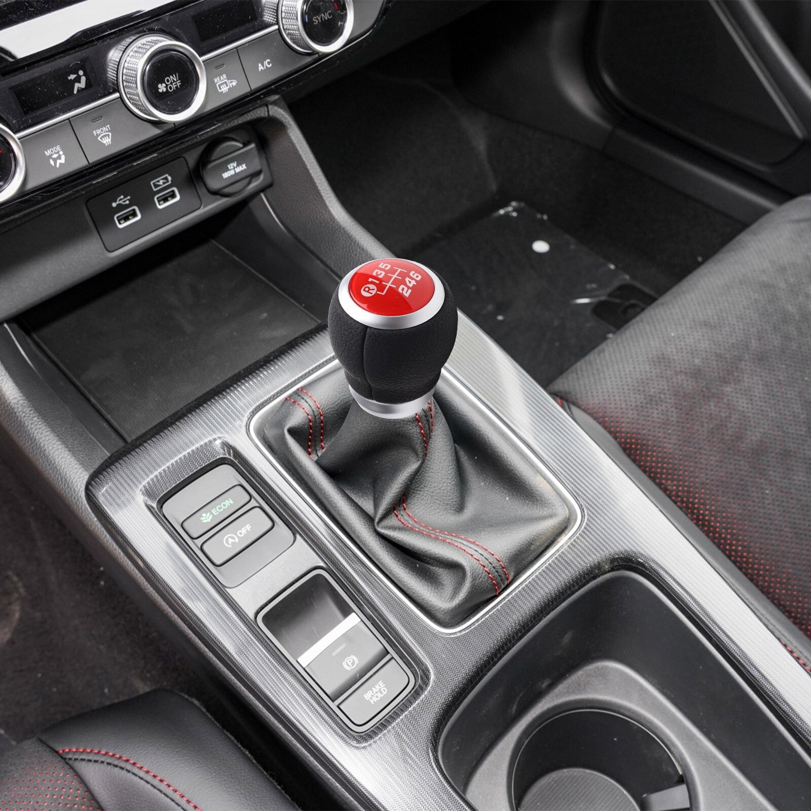 6 Speed Manual Gear Shift Knob Red for BRZ for 86 for SCION -S 13-20 v