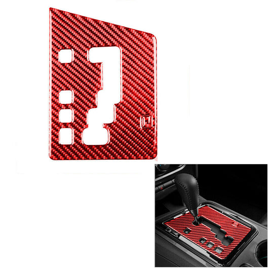 1PCS for Dodge for Challenger 2008-2014 Red Carbon Fiber Panel Cover Trim