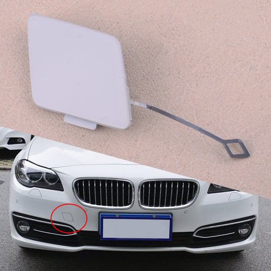 White Front Bumper Tow Hook Cap Cover Fit for 528i 535i 535D 2014-2016 v