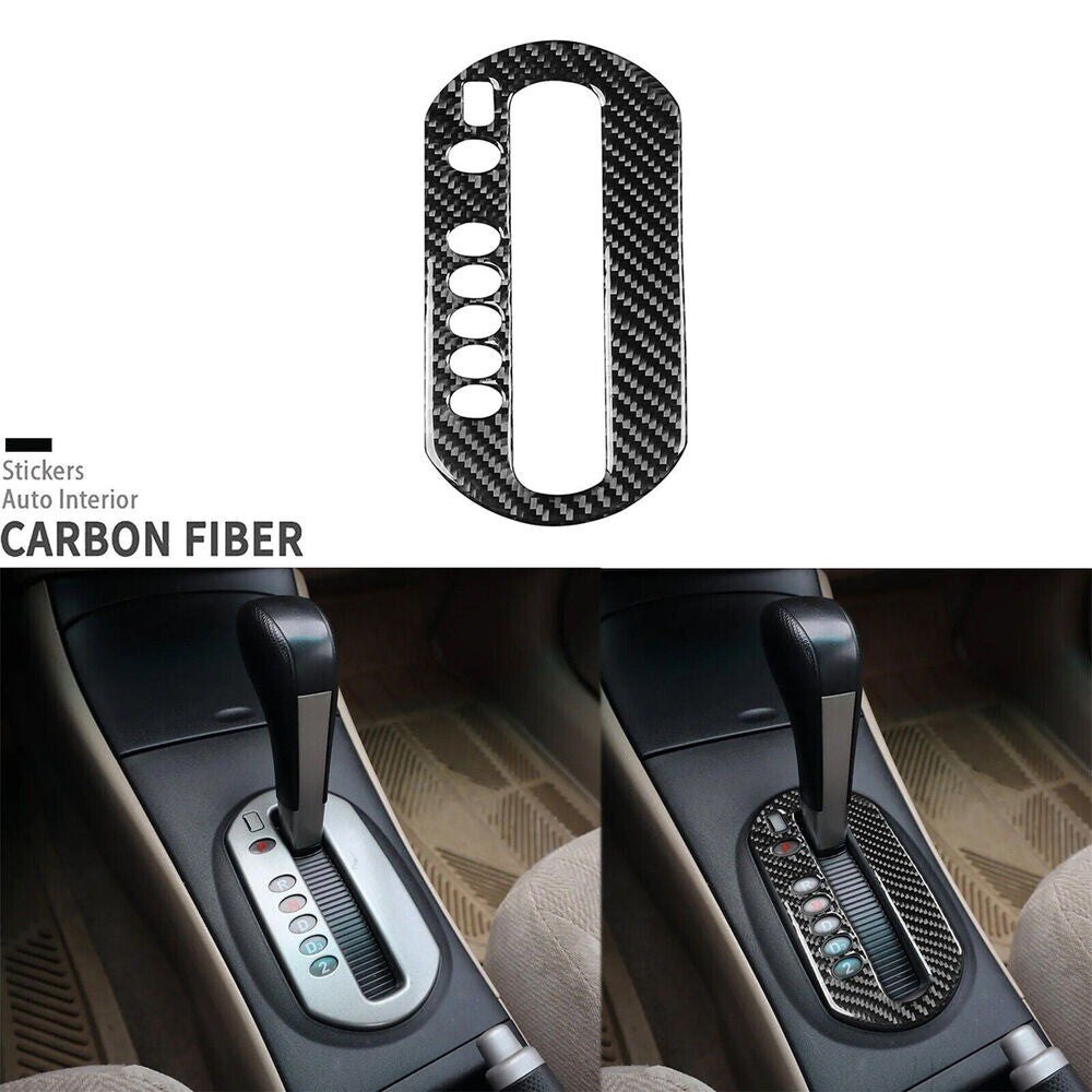 Carbon Fiber Console Gear Shift Indicator Panel Cover for Honda for Civic 01-05 New n
