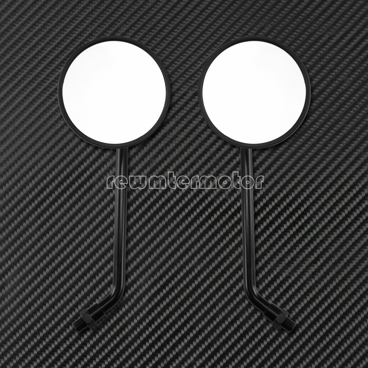 Motorcycle Mirrors 10mm Black Round Rearview Mirror Fit for Harley Touring Dyna Q