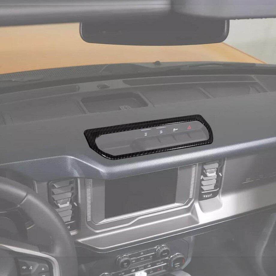 For 21-24 Bronco Carbon Fiber Differential Control Switch Panel Cover Trim v