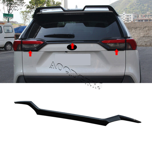 Piano Black Exterior Rear Trunk Upper Lid Cover Trim for Toyota RAV4 2019-2024