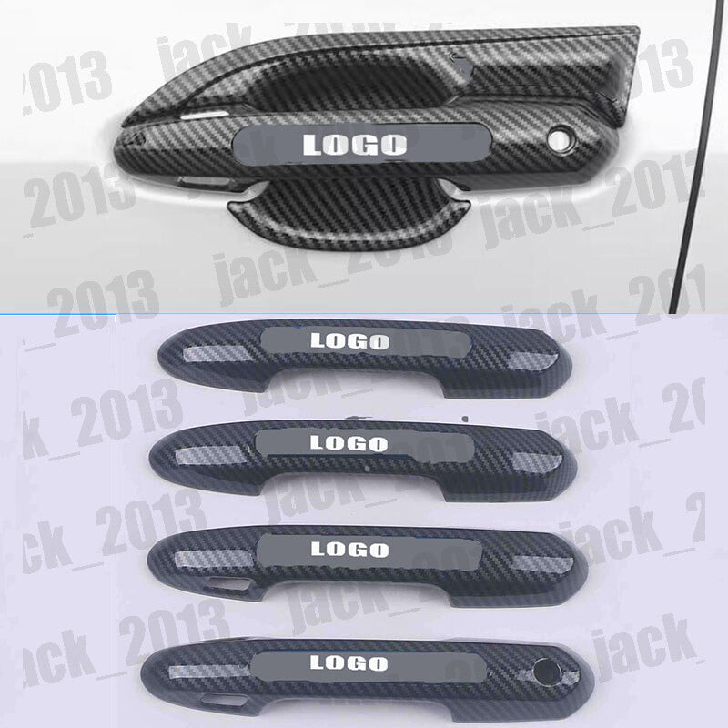 for Toyota Highlander 2020-2023 Carbon Fiber ABS Car Door Handle Cover Trim 4pcs