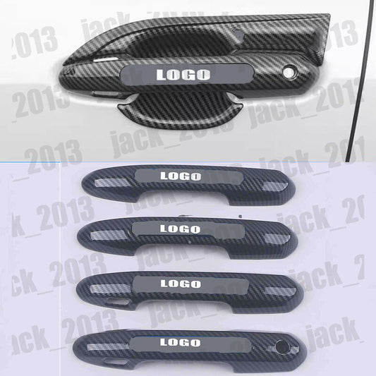 for Toyota Highlander 2020-2023 Carbon Fiber ABS Car Door Handle Cover Trim 4pcs