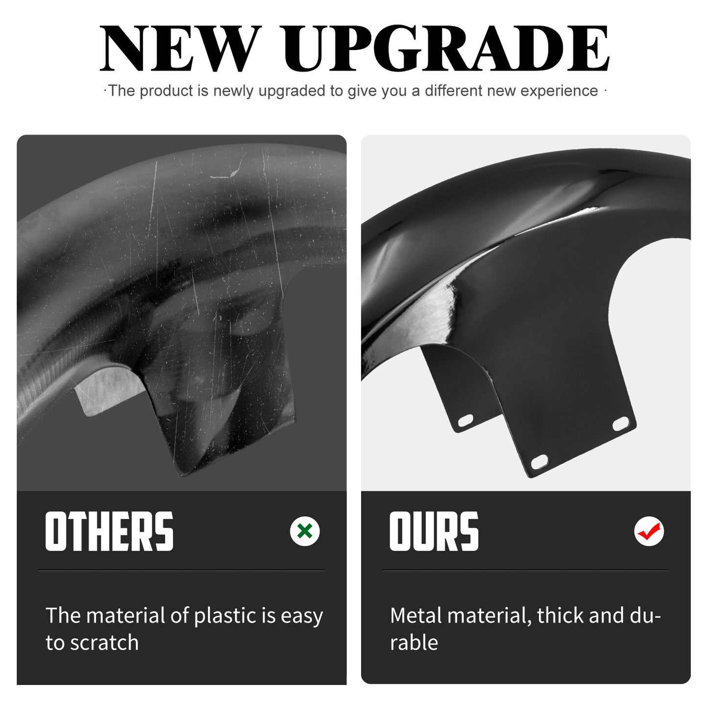 Gloss Black 130/ 21 Wrap Front Fender Fit for Harley Touring Electra Road Glide