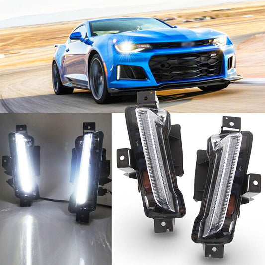 1 Pair DRL Fog Lights Daytime Running Lamp for Chevy Camaro ZL1 RS 1LT 2016-2018 n