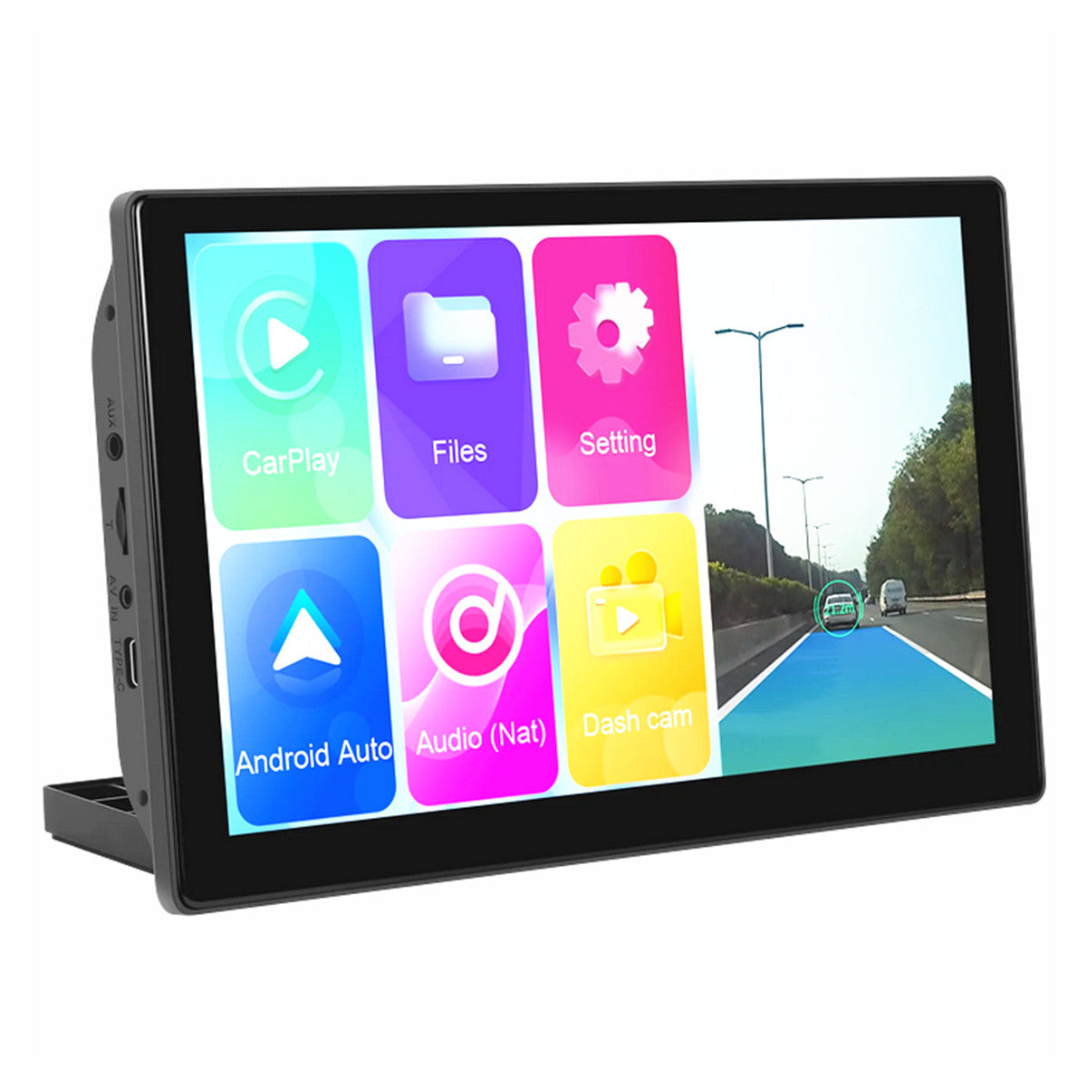 Portable For Apple CarPlay Android Auto Bluetooth Car Monitor DVR ADAS Dash Cam