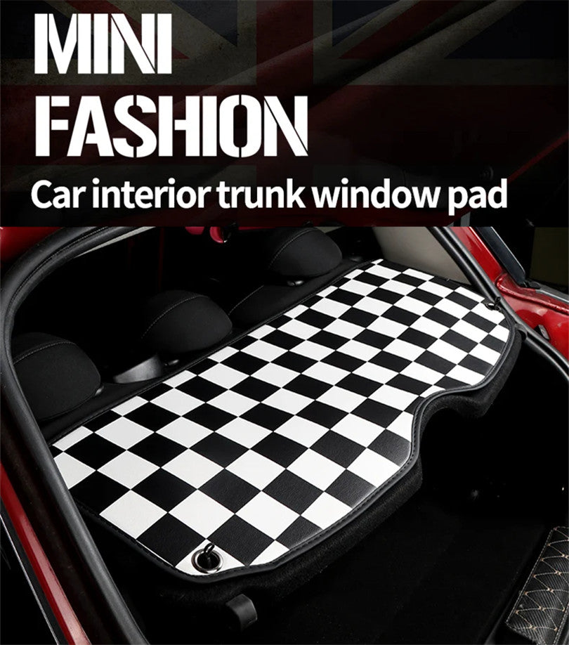 Fit for MINI COOPER Hatchback F56 R56 Checker Rear Trunk Cargo Cover Decorative Mat Q