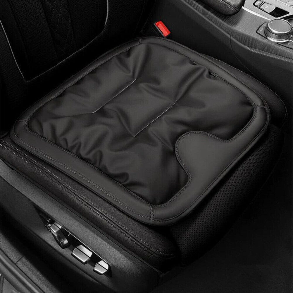 Front Car for Seat Cover PU Leather Chair Cushion Protector Mat/ Universal Black n