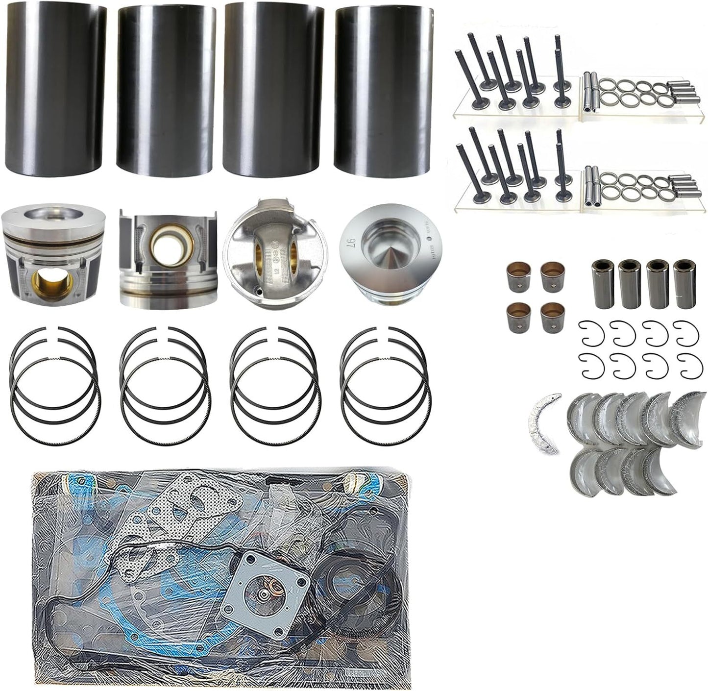 8x Piston Rings Set 96mm compatible with for Cayenne for Panamera S GTS Turbo 19997 B