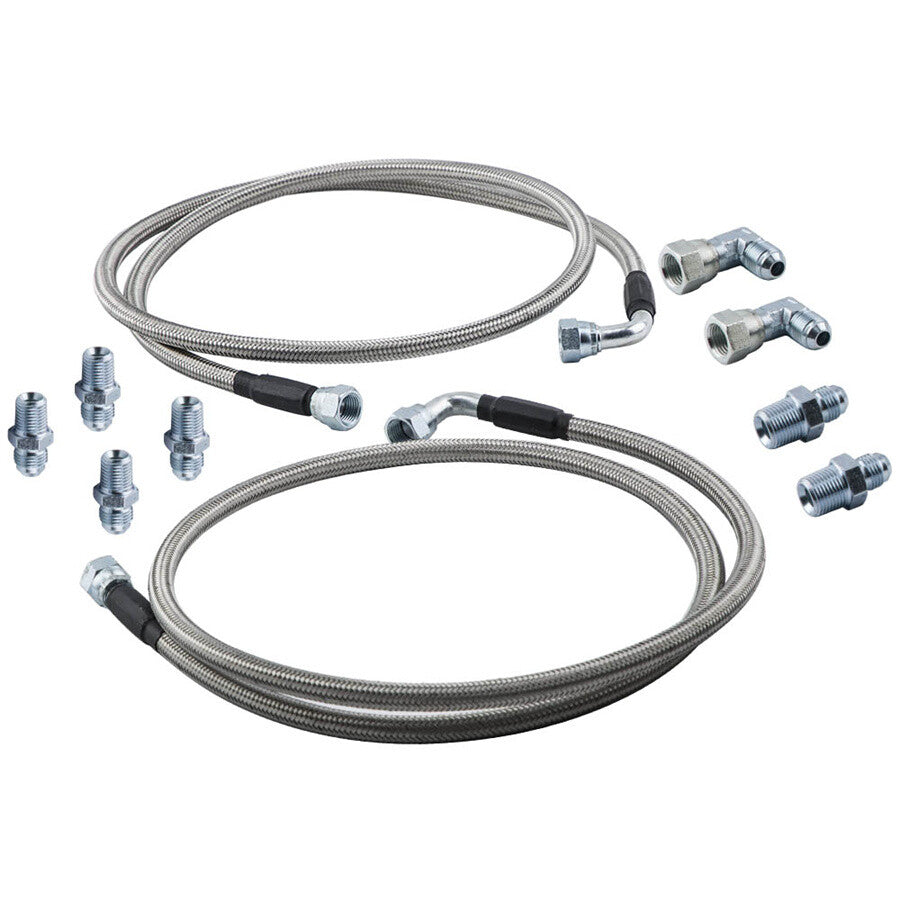 52 SS Braided Transmission Cooler Hose Lines for Ford for C4 -C6–AOD Turbo 200-200R4 Q