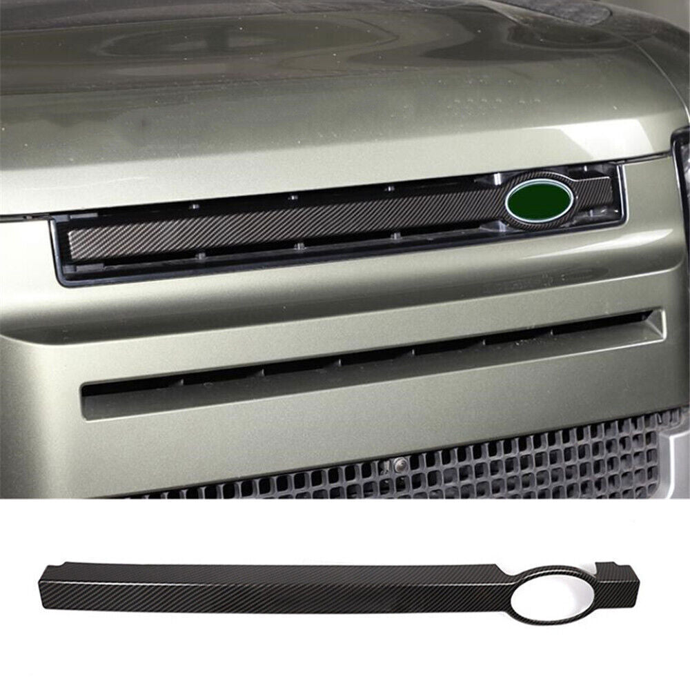 for Land Rover for Defender 2020-2023 Carbon Fiber ABS Front Grille Moulding Cover