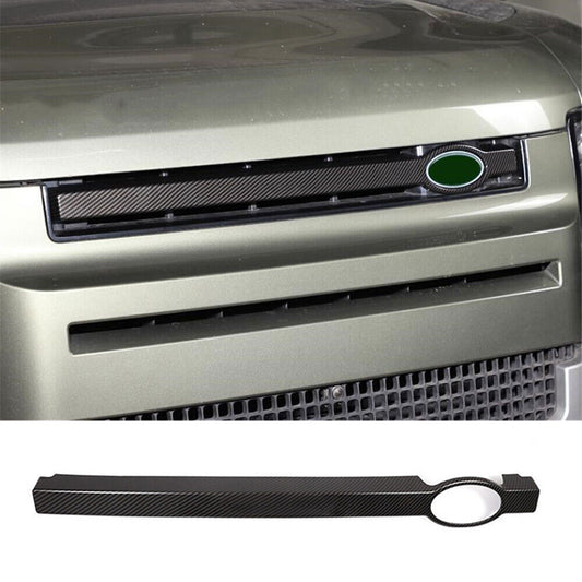 for Land Rover for Defender 2020-2023 Carbon Fiber ABS Front Grille Moulding Cover