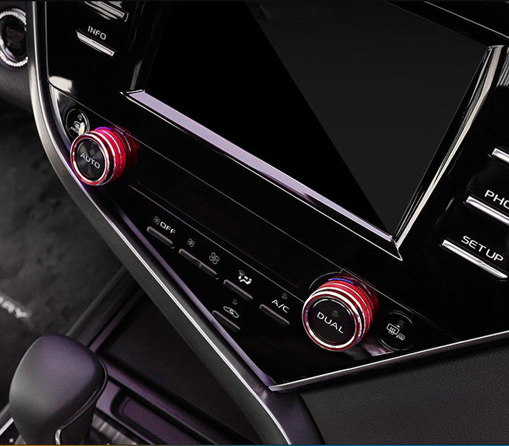 Red Console Air Condition Adjust knob Ring Cover for Camry 2018-2023 v