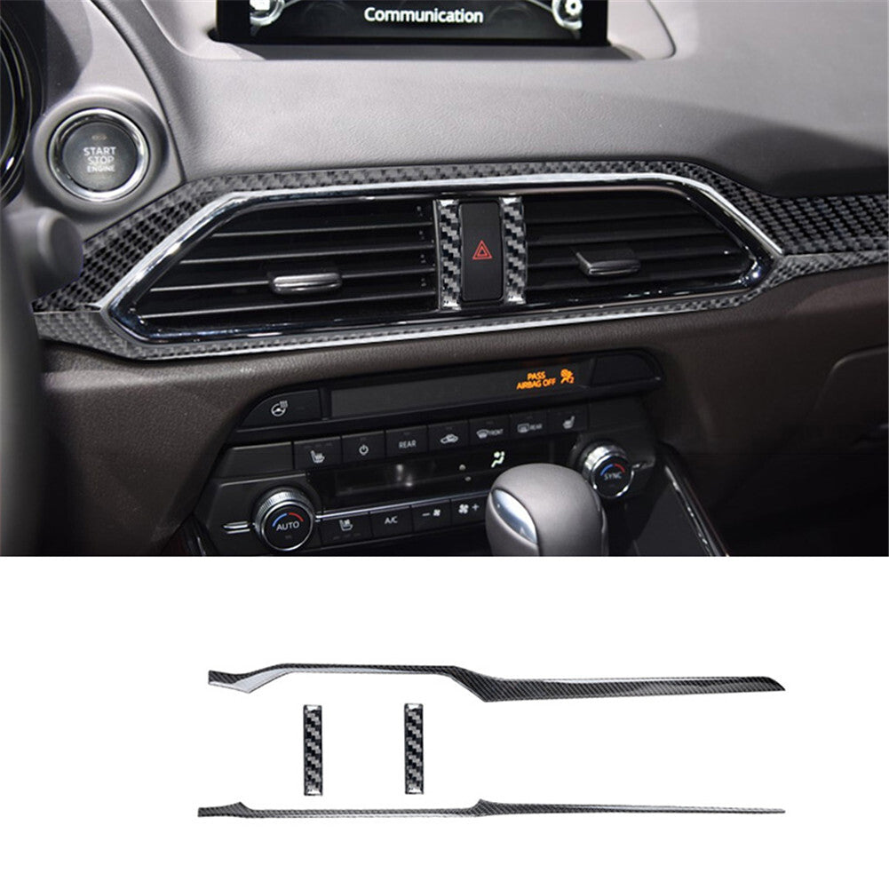 Interior Dashboard Panel Cover Trim for Honda for Civic 8th 2006 - 2011 Carbon Fiber ABS- v