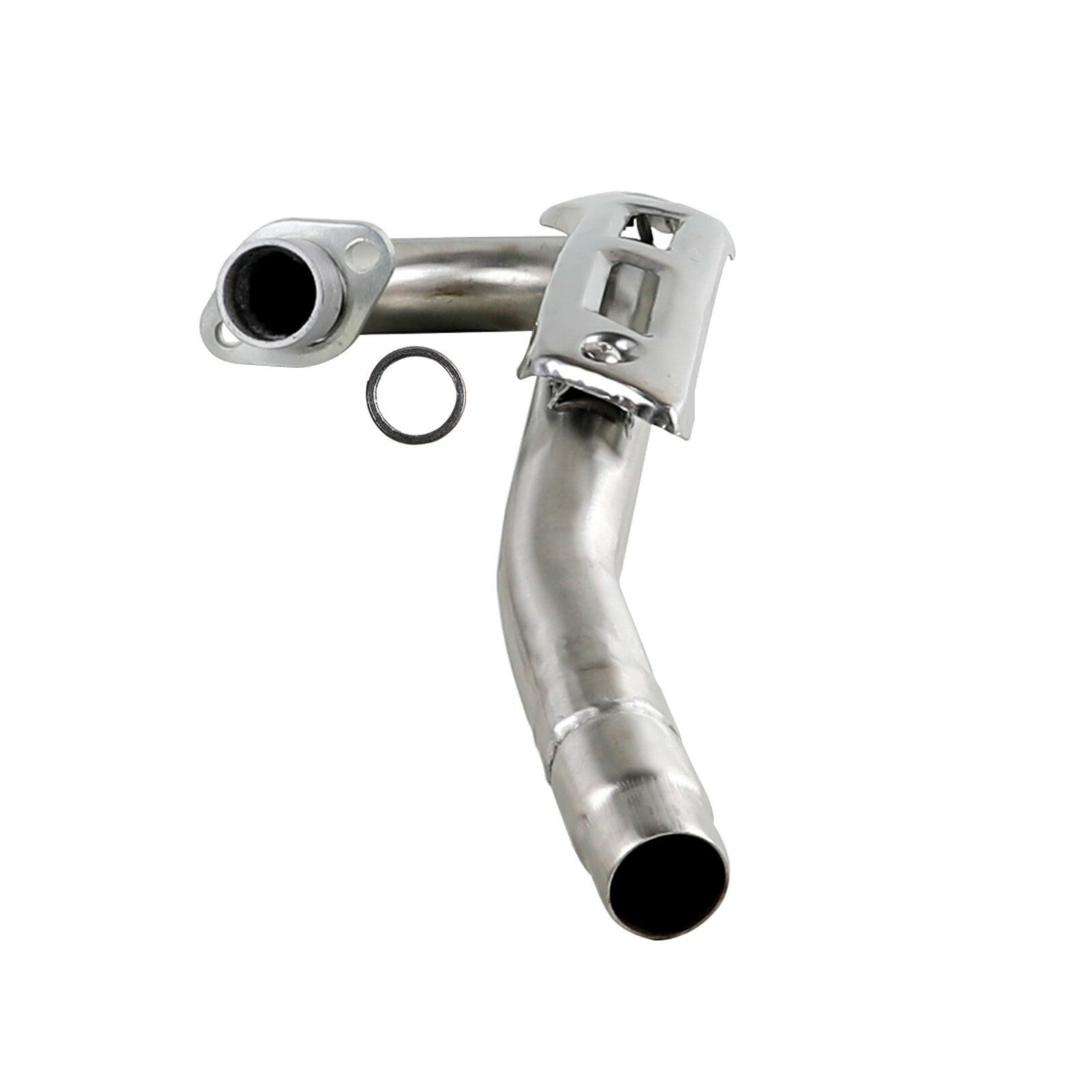 Motorcycle exhaust muffler connecting pipe suitable for Honda and for Yamaha 150cc, 160cc, 200cc, 250cc models.