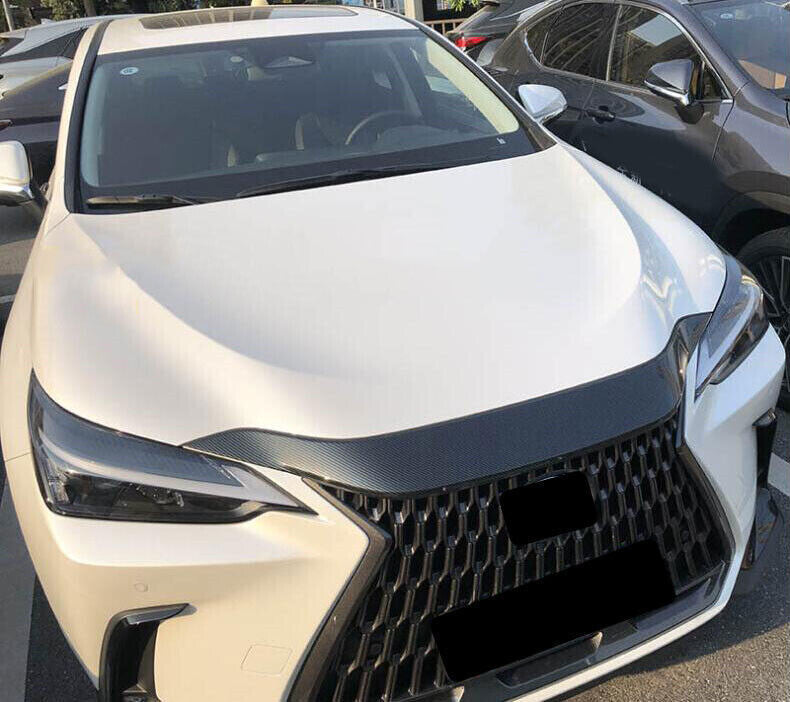 for Lexus NX 350 2022-2023 ABS Carbon Fiber Front Hood Bonnet Guard Cover Trim