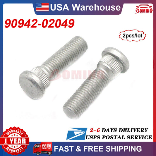 2pcs New Fit for TOYOTA TACOMA TUNDRA for LEXUS WHEEL LUG STUD HUB BOLT 90942-02049 Q